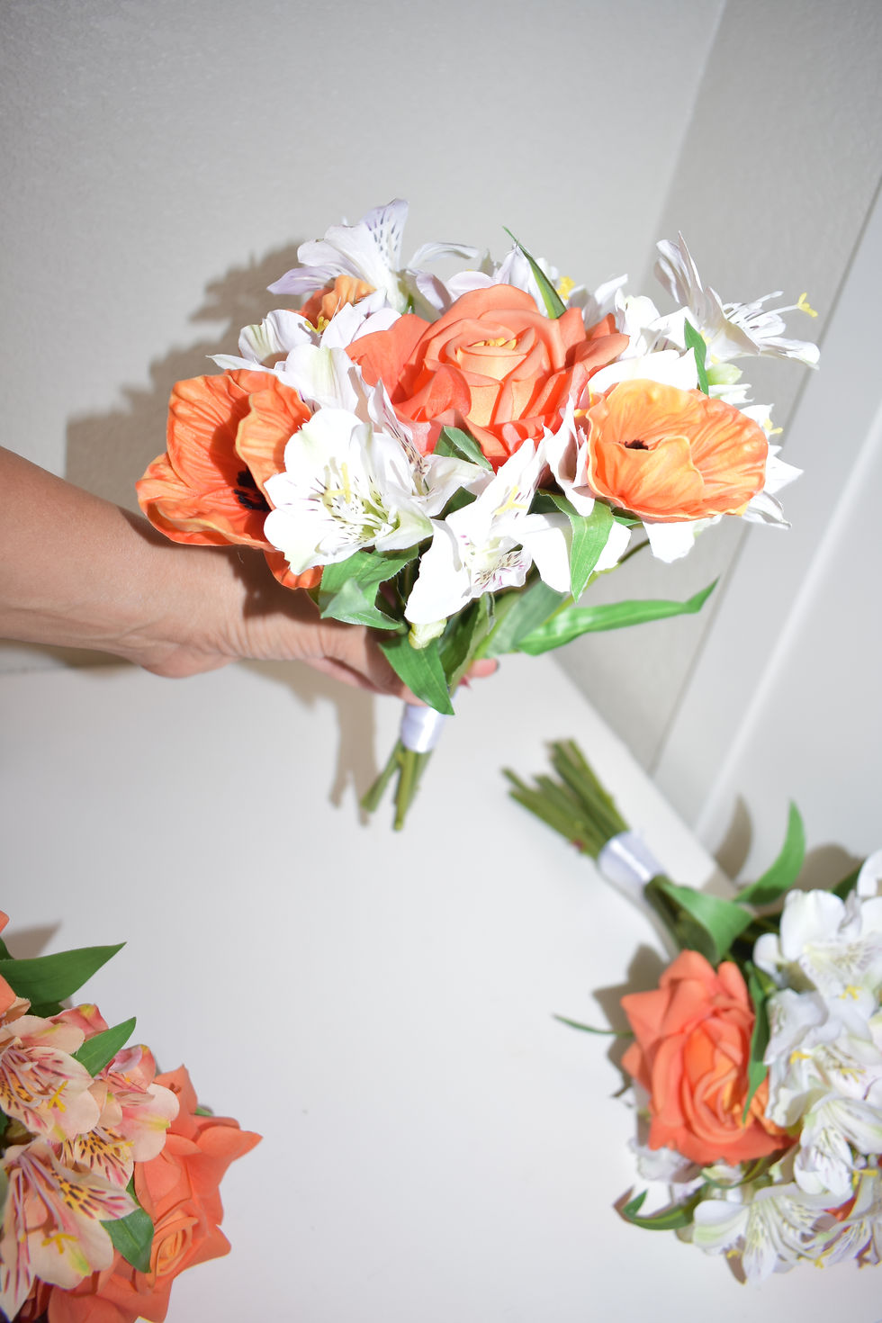 Thumbnail: Orange Bridesmaid Bouquets rental- 4 available