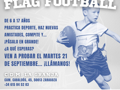 SPARROWS ZARAGOZA TE ACERCA EL FOOTBALL FLAG