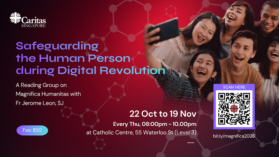 Safeguarding the Human Person during Digital Revolution: A Reading Group on Magnifica Humanitas with by Fr Jerome Leon