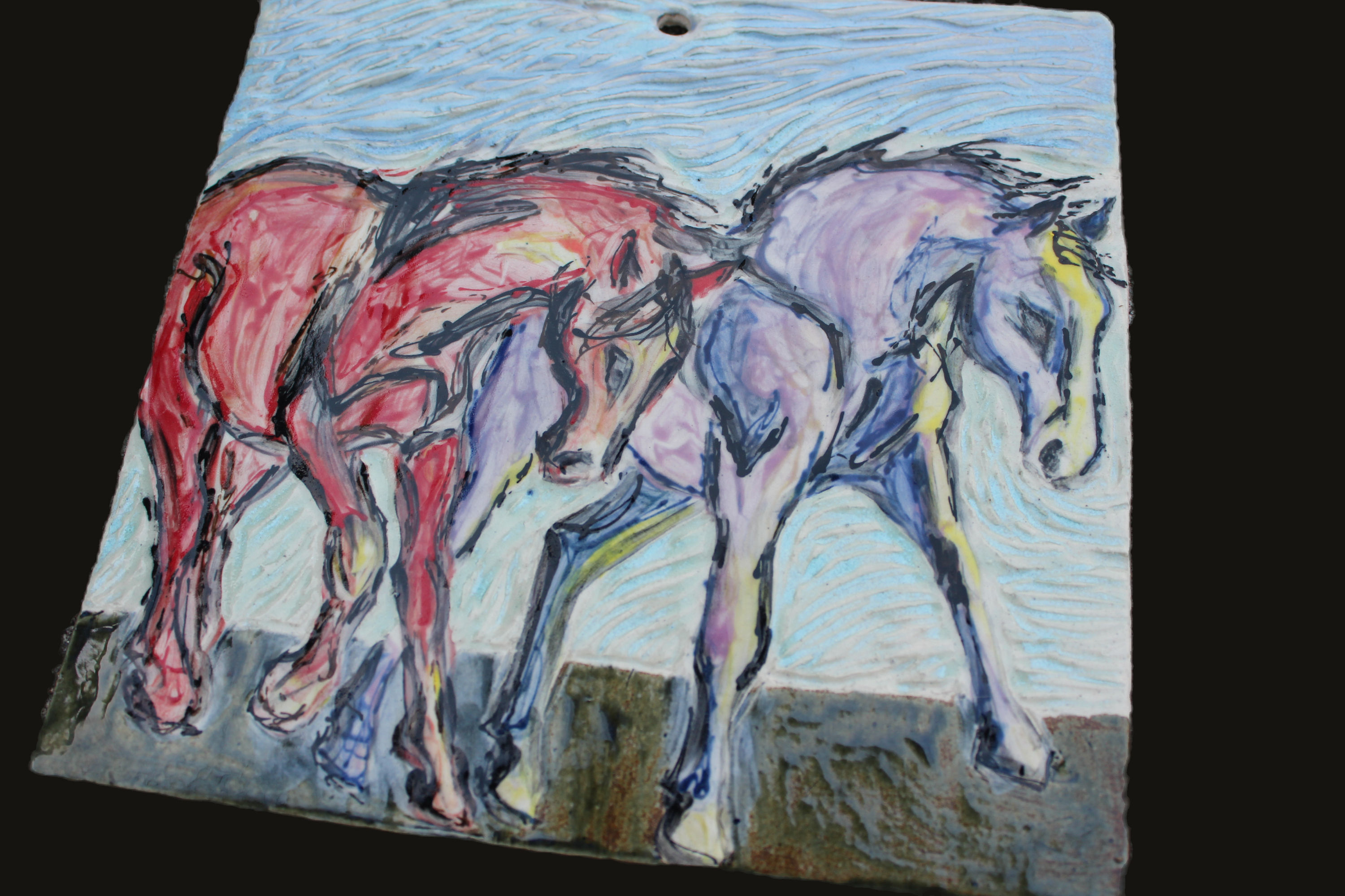 Horses Running Wall Tile