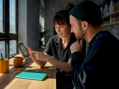 Small team refining social media copy