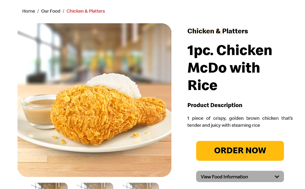 フィリピンのマクドナルド(McDonald’s Philippines)公式画像。出典:McDonald’s Philippines(公式)