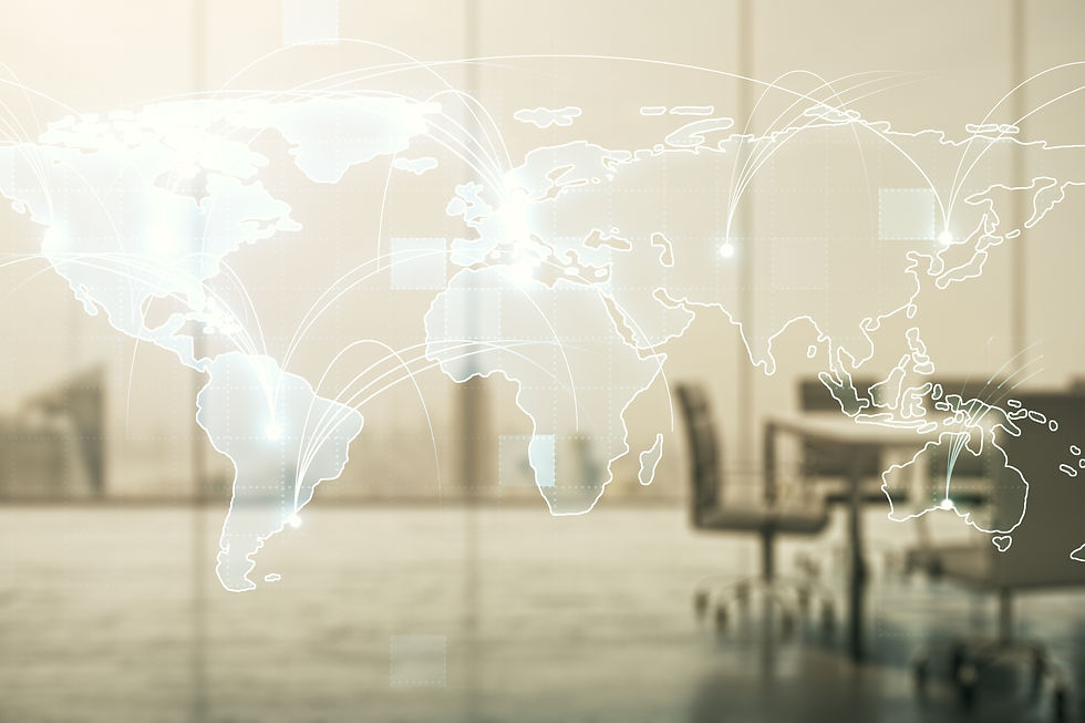 abstract-graphic-digital-world-map-hologram-with-connections-modern-coworking-room-backgro