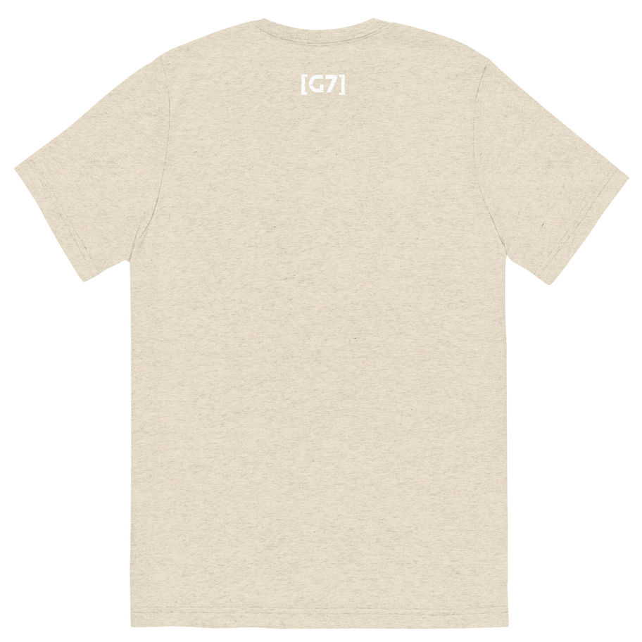 G7 Brand Hustle Tee" – Back View