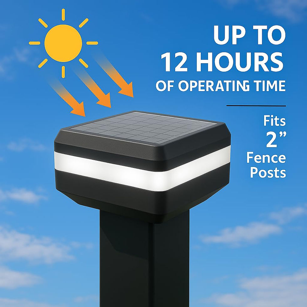 Thumbnail: Lunilly 4 Pack Solar Post Cap Lights for 2x2 Inch Aluminum, Wrought Iron, and...
