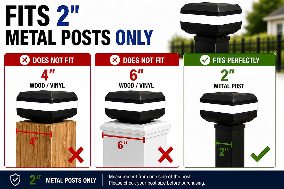 Thumbnail: Lunilly 4 Pack Solar Post Cap Lights for 2x2 Inch Aluminum, Wrought Iron, and...