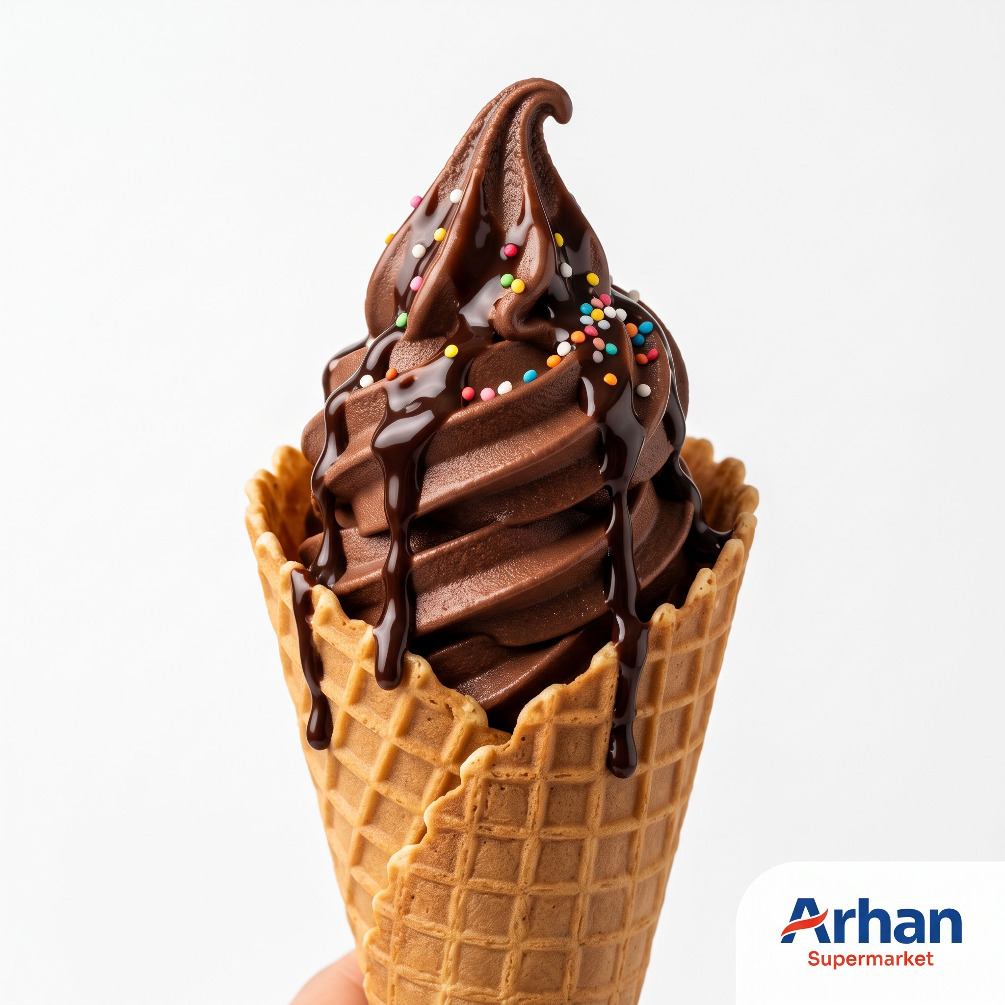 Rich Chocolate Softy Ice Cream Cone