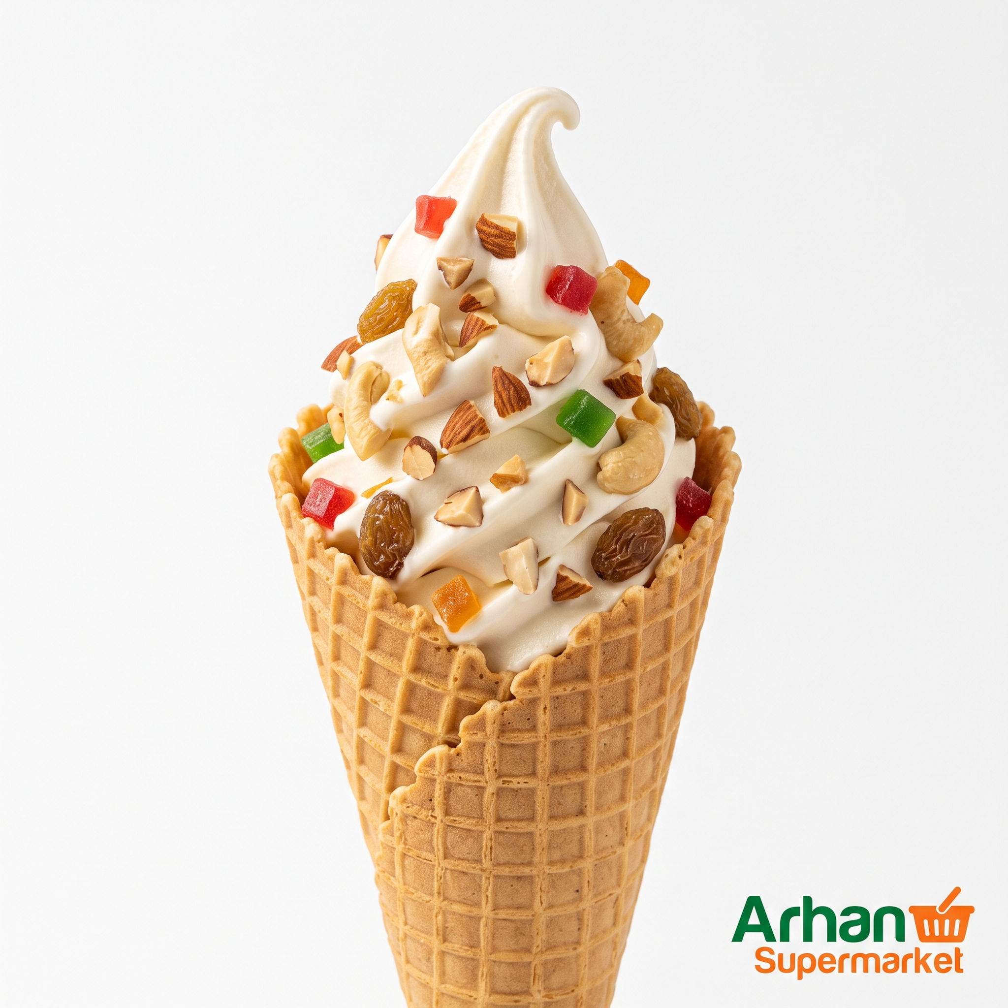 Premium American Nuts Softy Ice Cream Cone