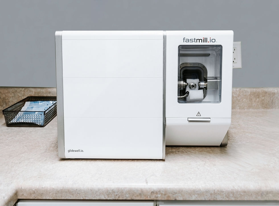 Avalon Dental Center, our new fastmill.io system enables precise, custom-crafted crowns without messy impressions, temporary crowns, or multiple visits.