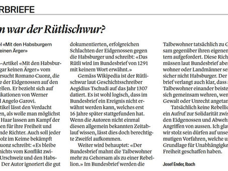 Leserbrief Im Bote der Urschweiz 11.03.2023