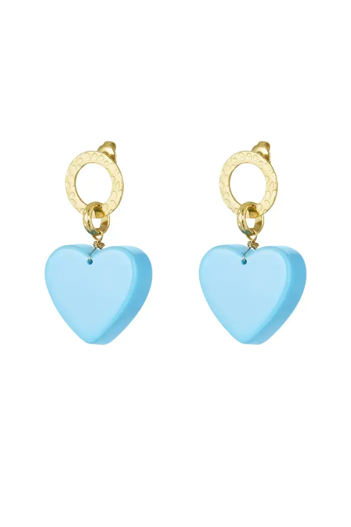 Oorbellen love again - lichtblauw