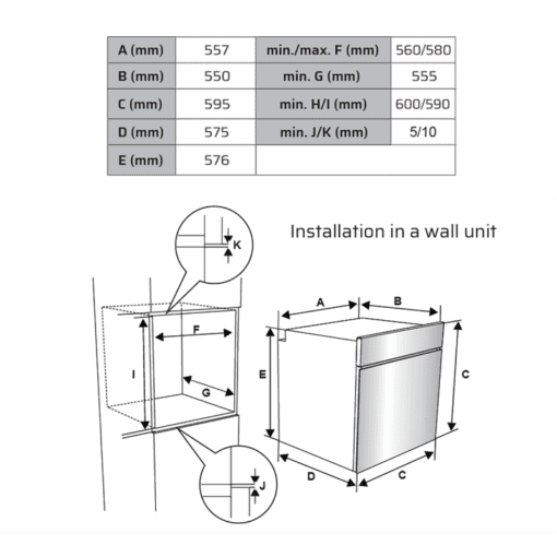 Thumbnail: Vox Built-In Oven  EBB7000BG