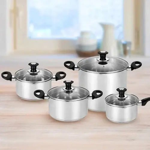 Muhler Cookware set 8pcs Stainless Steel MR844