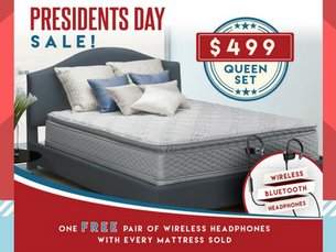 #President'sDaySale | Free Bluetooth Headset | $499 Queen