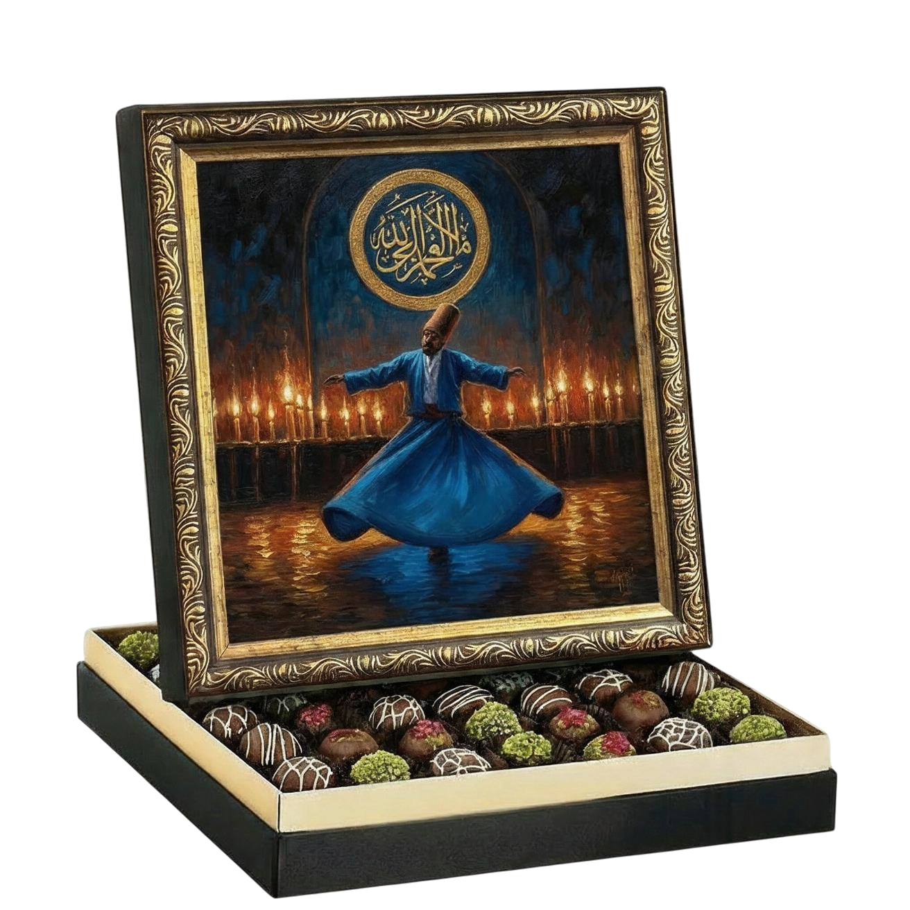 Çerçeveli Şemazen Büyük Çikolata Kutusu