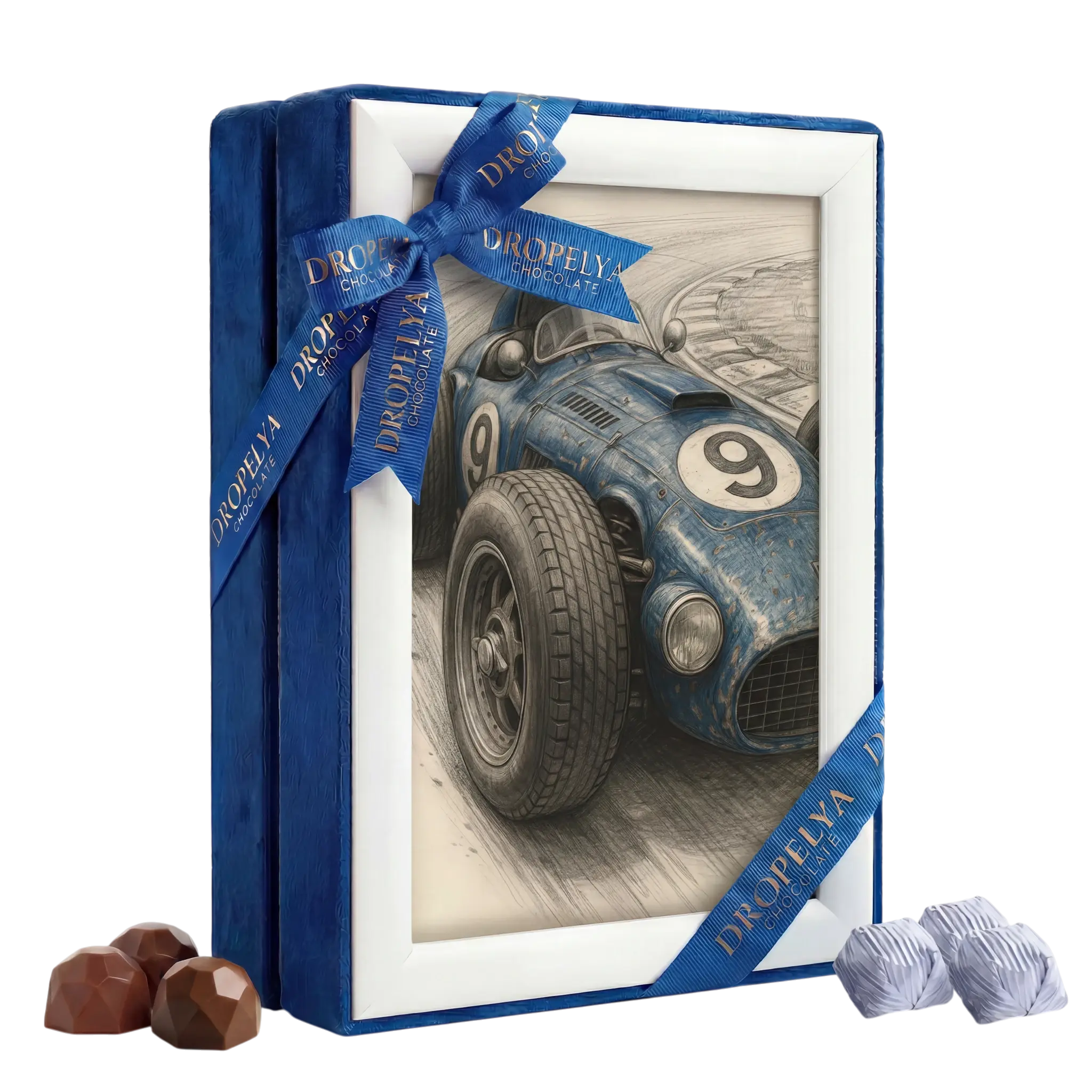 Dropelya Chocolate Erkek Bebek Çerçeveli Hediye Çikolata Kutusu