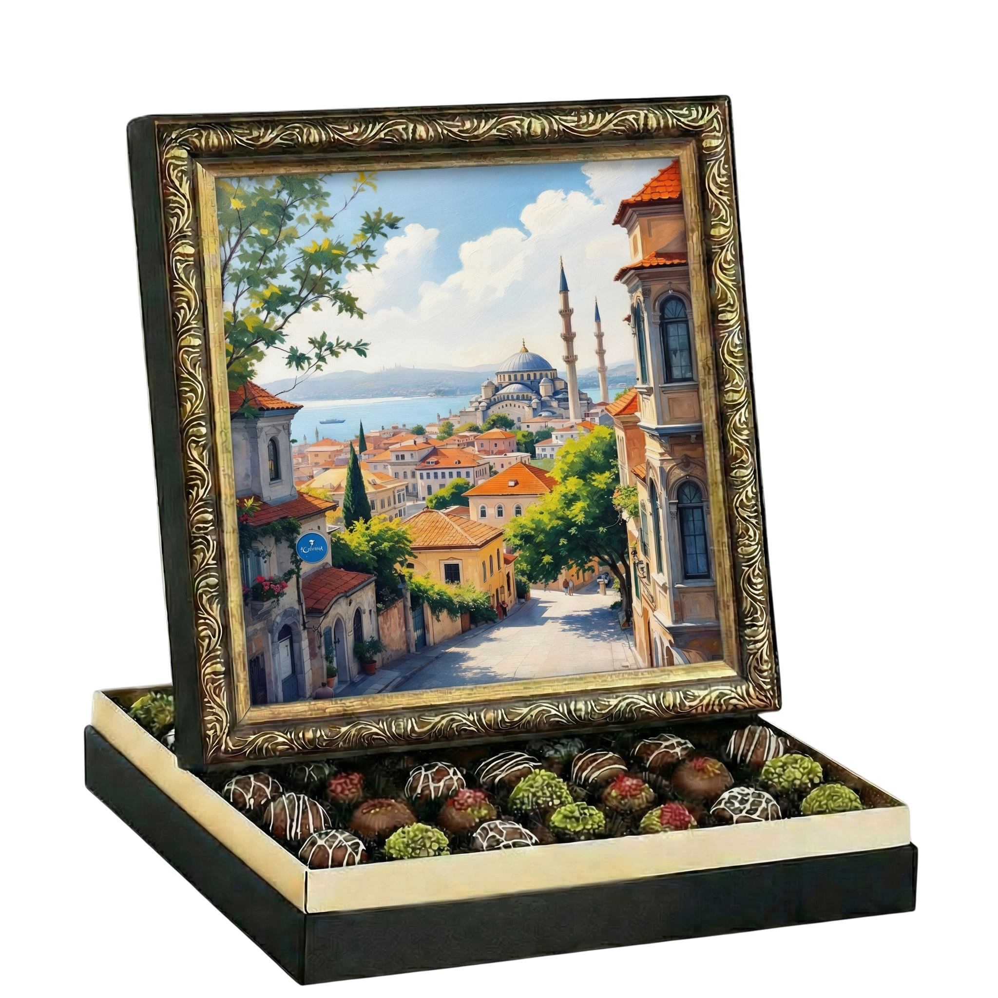 Çerçeveli İstanbul Büyük Çikolata Kutusu