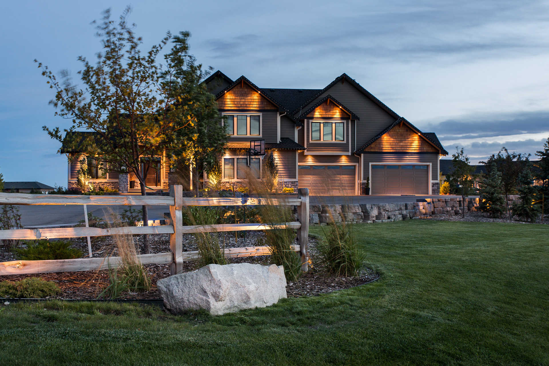 Acreage landscape project by Year-Round Landscaping