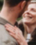 Engagement picture, couple with rings