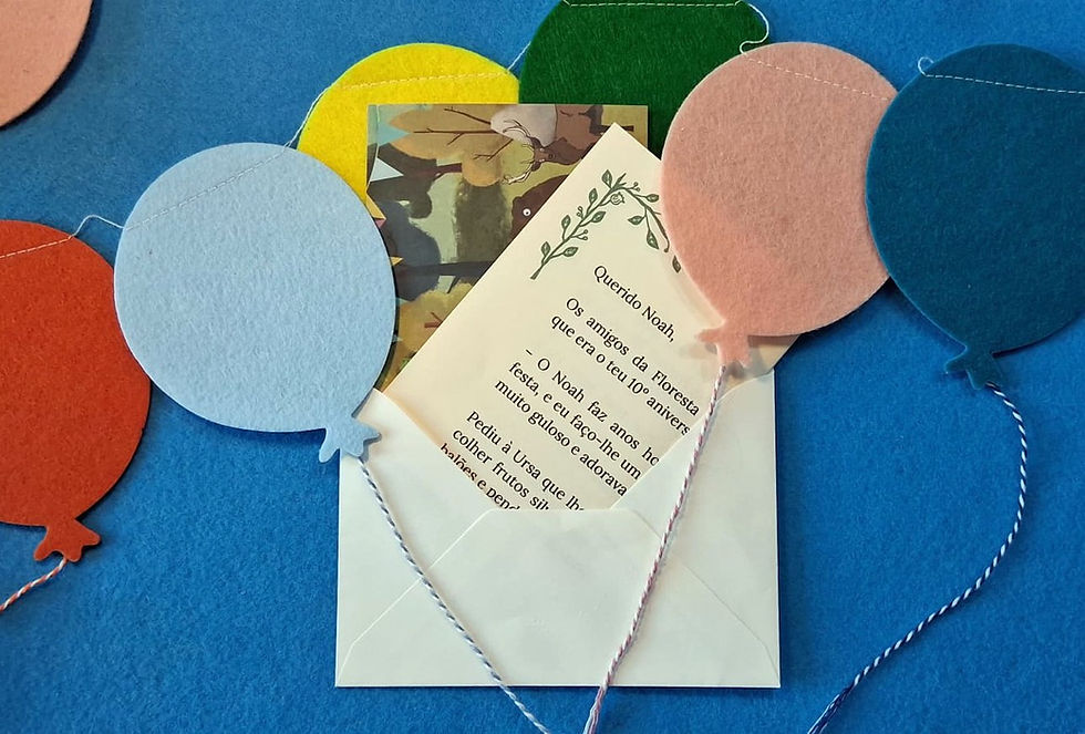 Cartas Encantadas de Aniversário - Amigos da Floresta