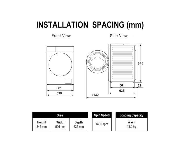 Thumbnail: Panasonic 13 kg Purified Water & Hygiene Care Front Load Washing Machine