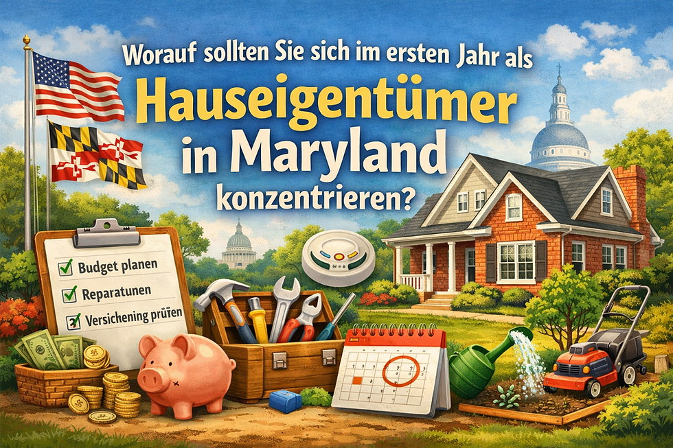 Worauf sollten Sie sich im ersten Jahr als Hauseigentümer in Maryland konzentrieren?