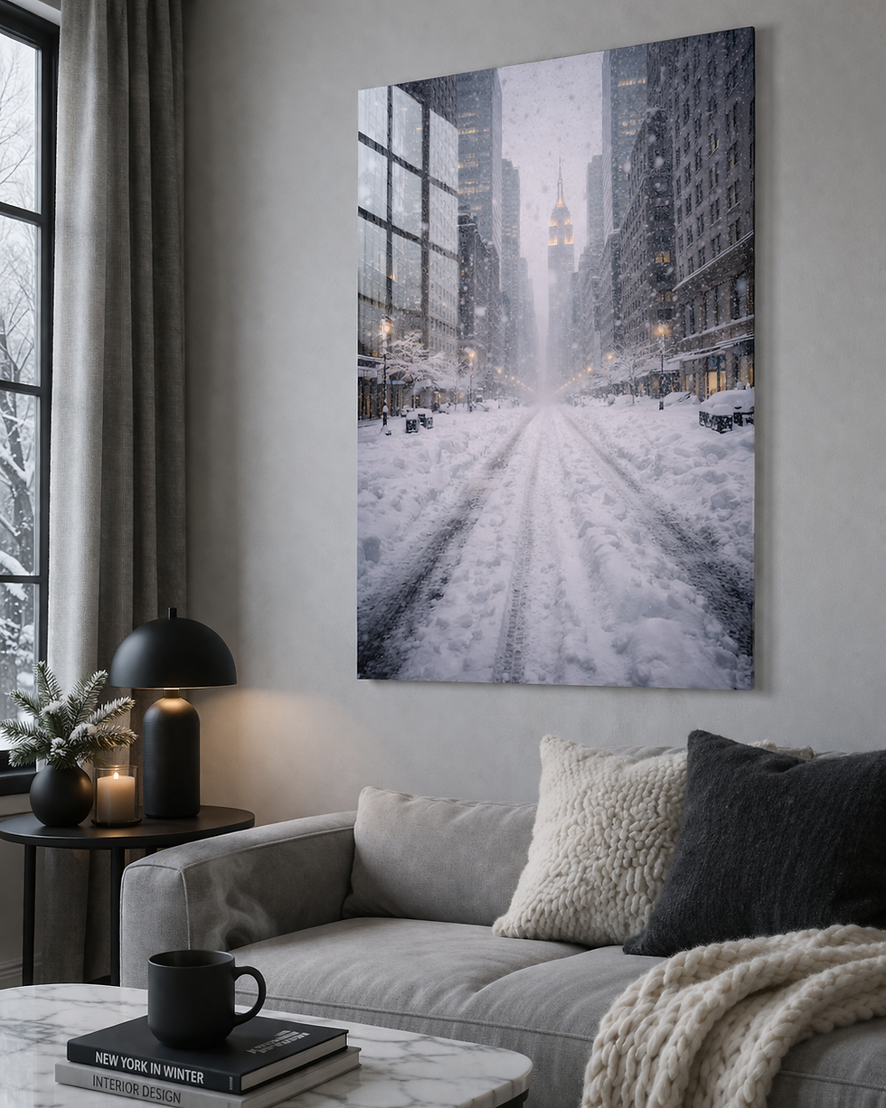 Thumbnail: Winter in Manhattan – Empire State in Sneeuwstorm