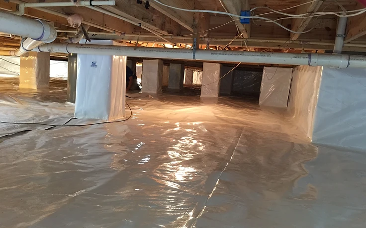 Crawl space moisture work from the original AmeriBilt service page