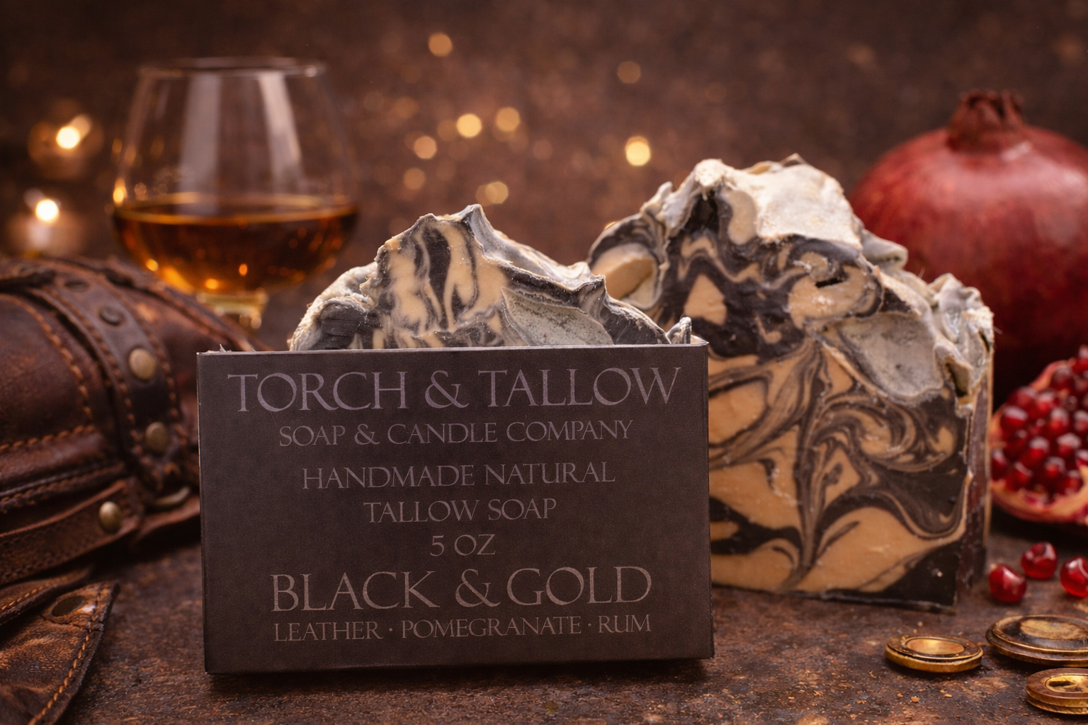 Black and Gold Tallow Soap
