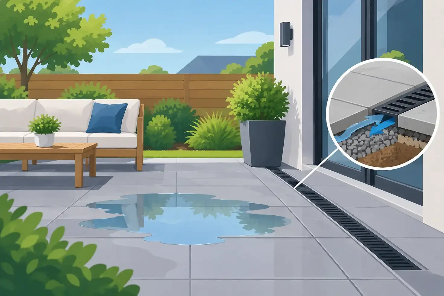 How to Prevent Patio Puddling Before It Spreads