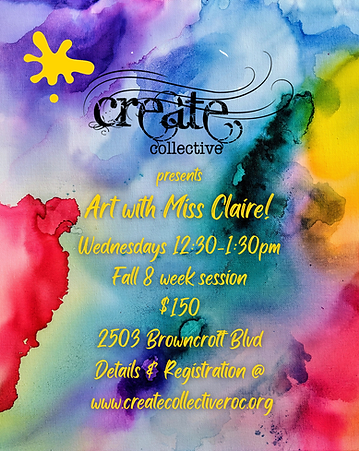 Wednesdays 1230-130pm Fall 8 week session $175 2503 Browncroft Blvd Details & Registration