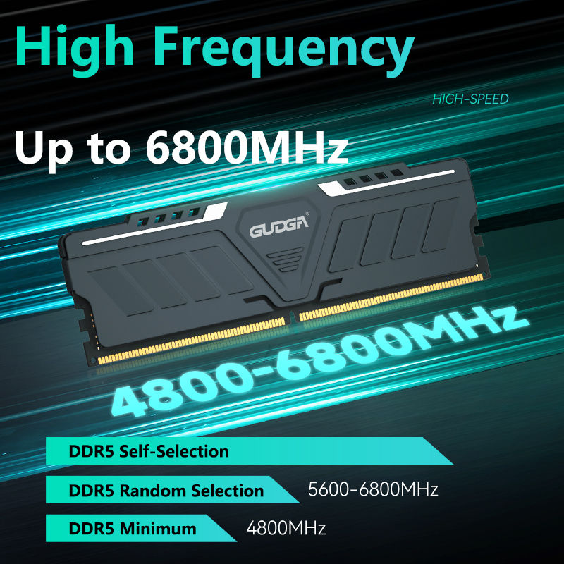 GUDGA DDR5 Desktop Memory RAM 8GB 16GB 32GB 4800MHz 5600MHz 6400MHz DIMM with Al