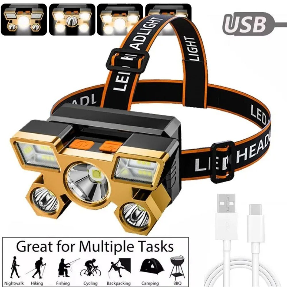 Powerful Rechargeable Head Flashlight for Fishing Led Headlamp Nitecore Camping