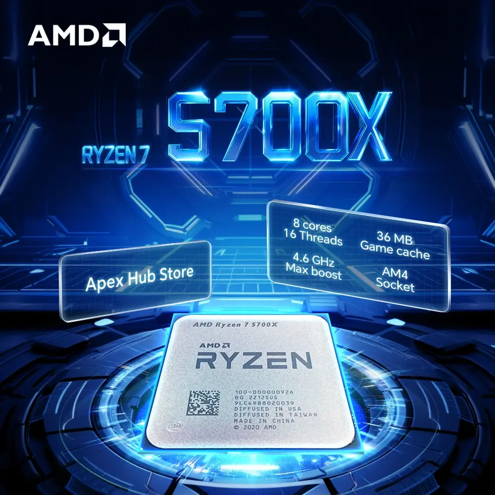 NEW AMD Ryzen 7 5700X 8-Core 16-Thread AM4 Applicable to B550 3.4GHz 65W 7NM L3=