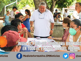Inicia el pago del programa Bien Pesca en todo el Estado: Manuel Huerta
