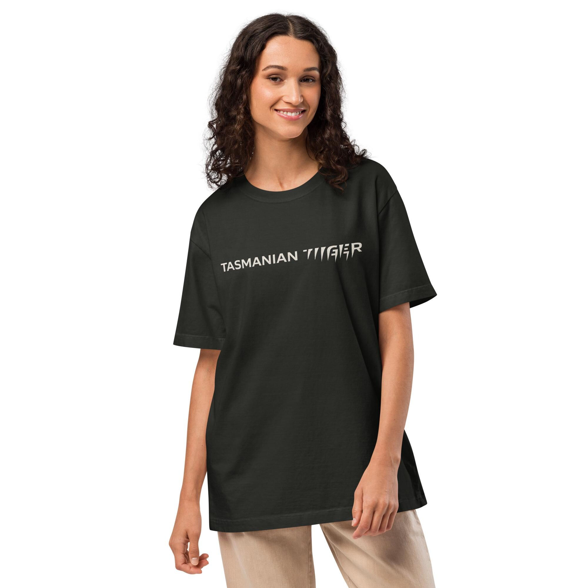 Tasmanian Tiger Oversized Tee for Cryptid Lover Gift