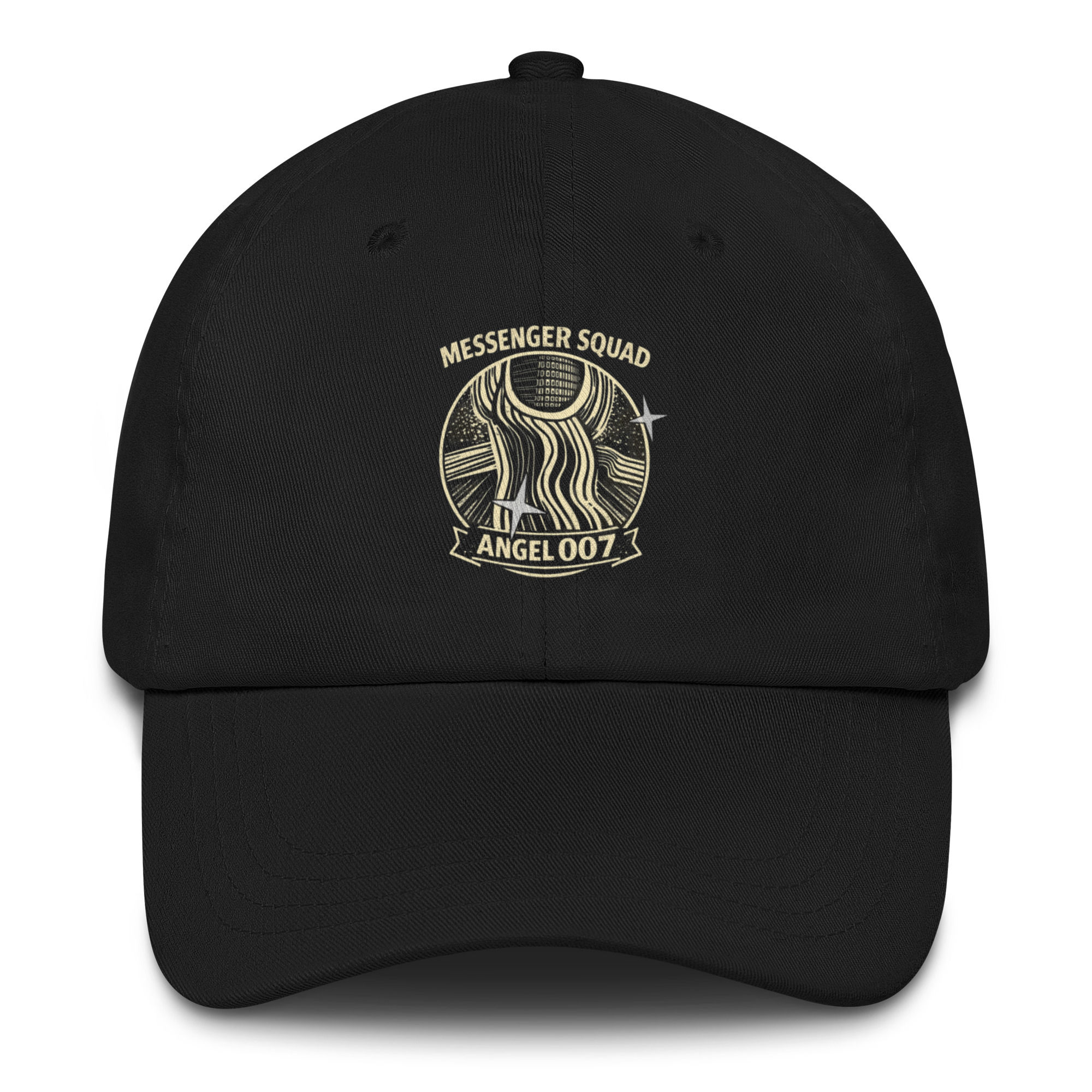 dad hat with messenger angel 007 design