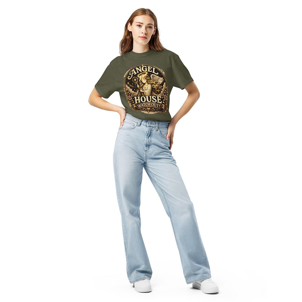 Thumbnail: Celestial Western Angel Shirt Unisex garment-dyed heavyweight t-shirt