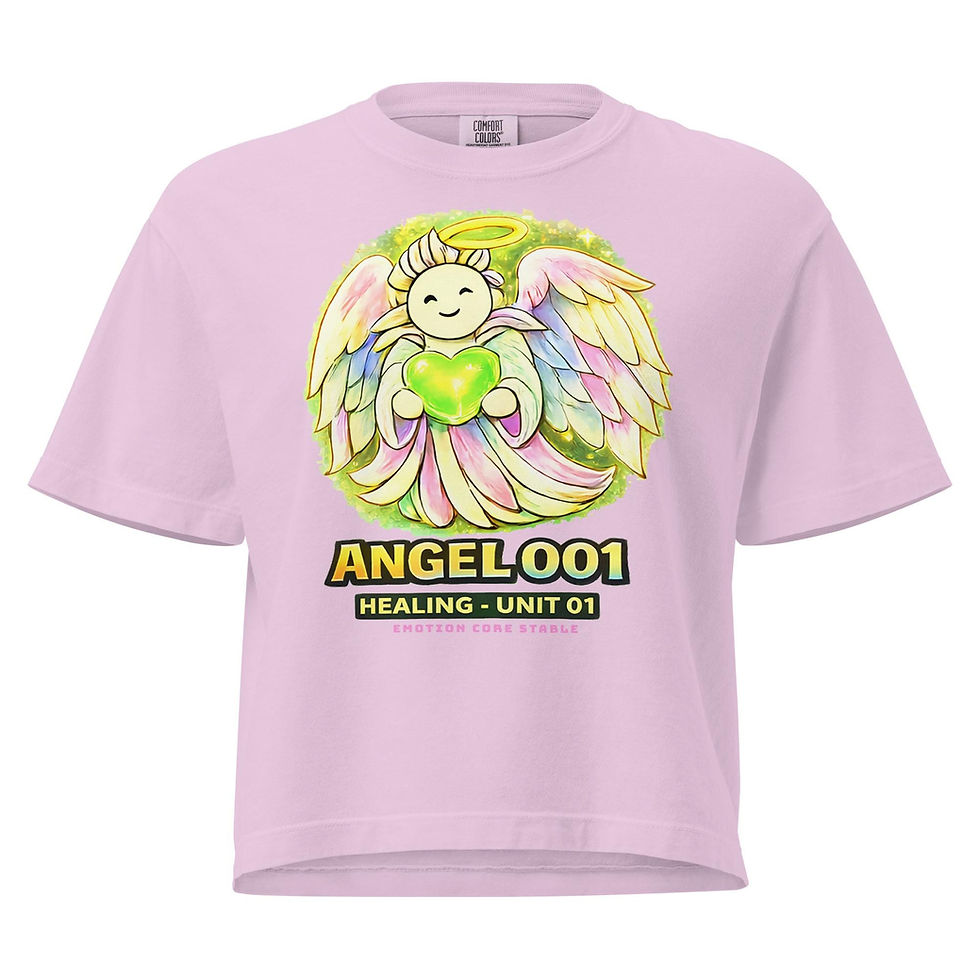 Thumbnail: Angel 001 Healing Unit Boxy Cotton Tee – Garment-Dyed Comfort