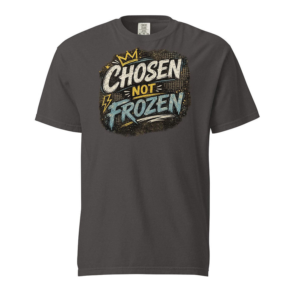 Thumbnail: chosen not frozen faith based tee shirt