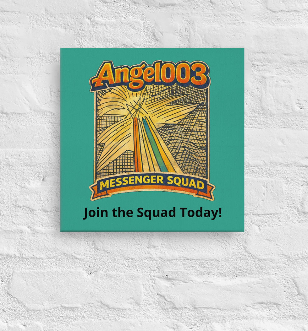 Eye-level view of a serene living room with angel-themed wall art above a couch