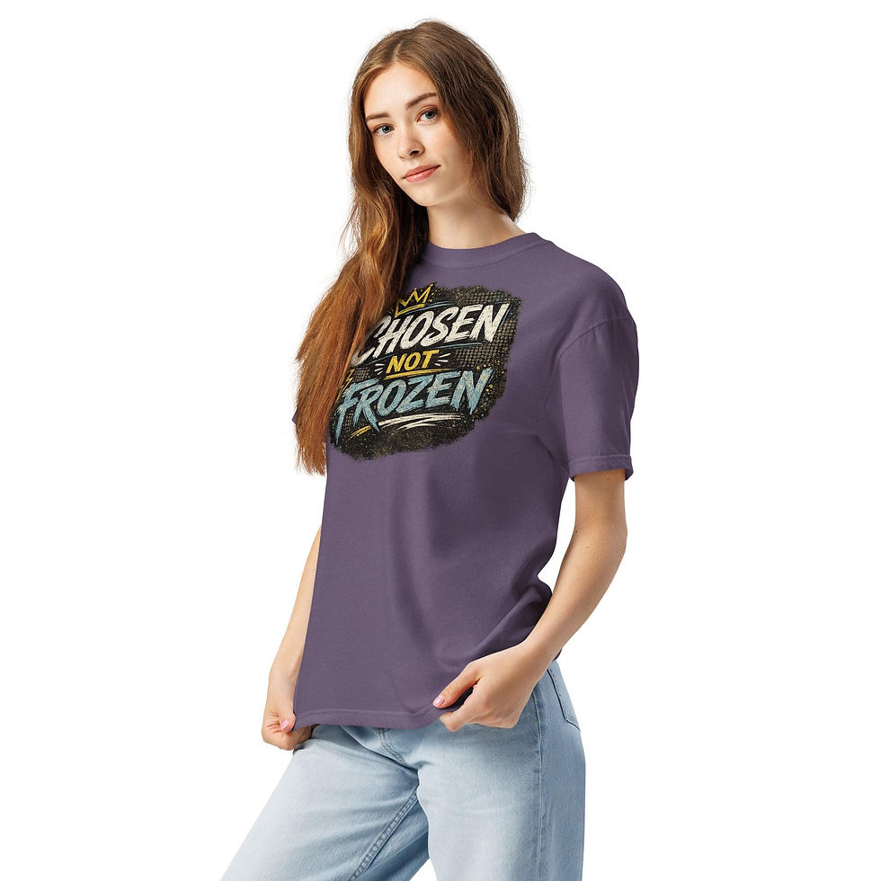 Thumbnail: chosen not frozen faith based tee shirt