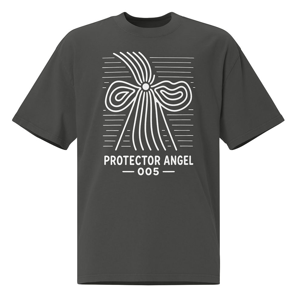 Thumbnail: protector angel 005 oversized faded t-shirt