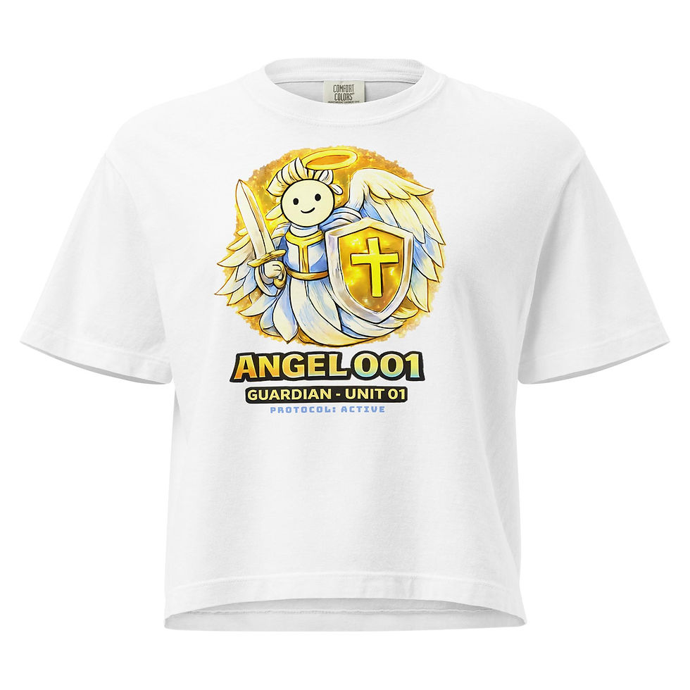 Thumbnail: Angel 001 Guardian Unit 01 Boxy Tee – 100% Cotton Garment-Dyed Shirt