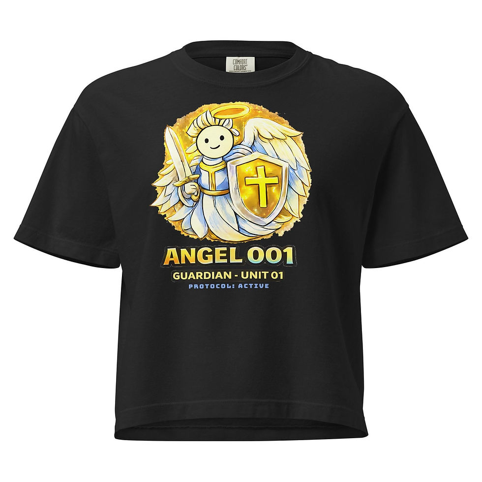 Thumbnail: Angel 001 Guardian Unit 01 Boxy Tee – 100% Cotton Garment-Dyed Shirt