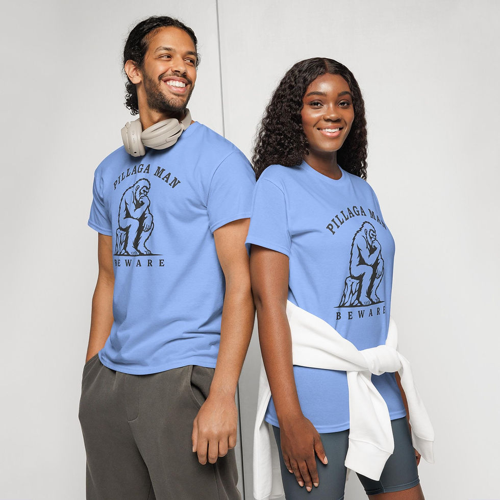 Thumbnail: DryBlend® T-Shirt with Australian Sasquatch Pillaga Man | Yowie design