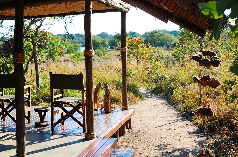 The view from the main area at 'old' Musekese - overlooking the Kafue River beyond