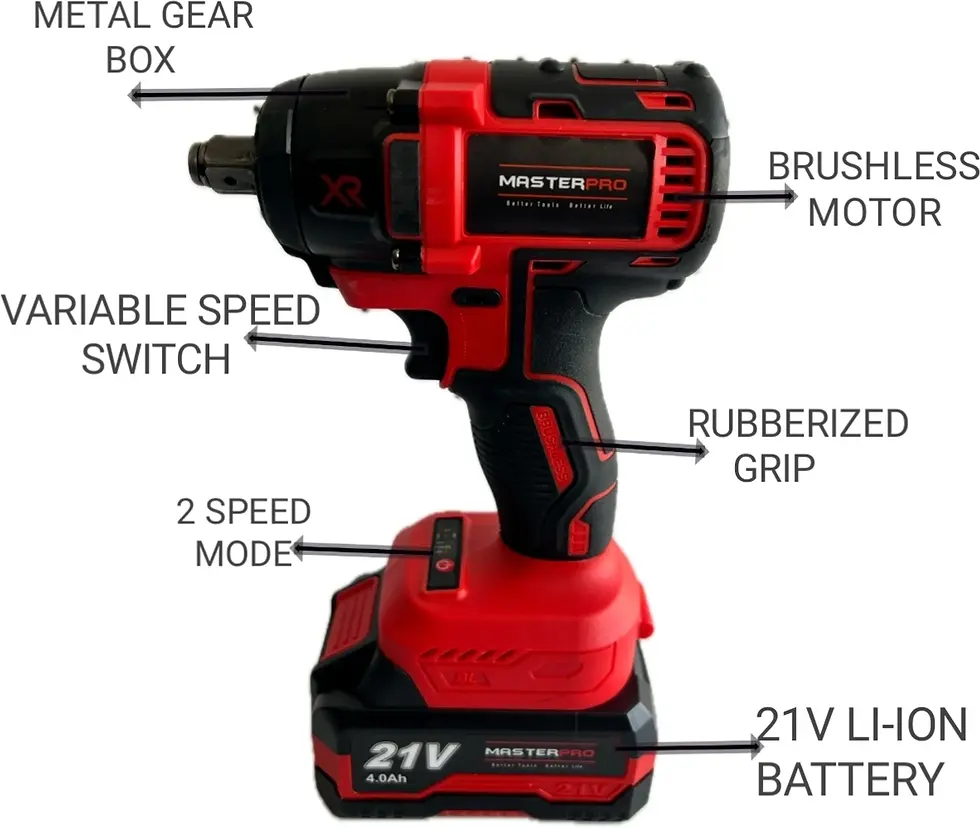 Thumbnail: MP CLIM 2100 Cordless Wrench (1/2 Inch Drive, 20 V, 3 Ah) MASTERPRO