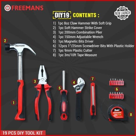 Thumbnail: FREEMANS DIY19 Hand Tool Kit