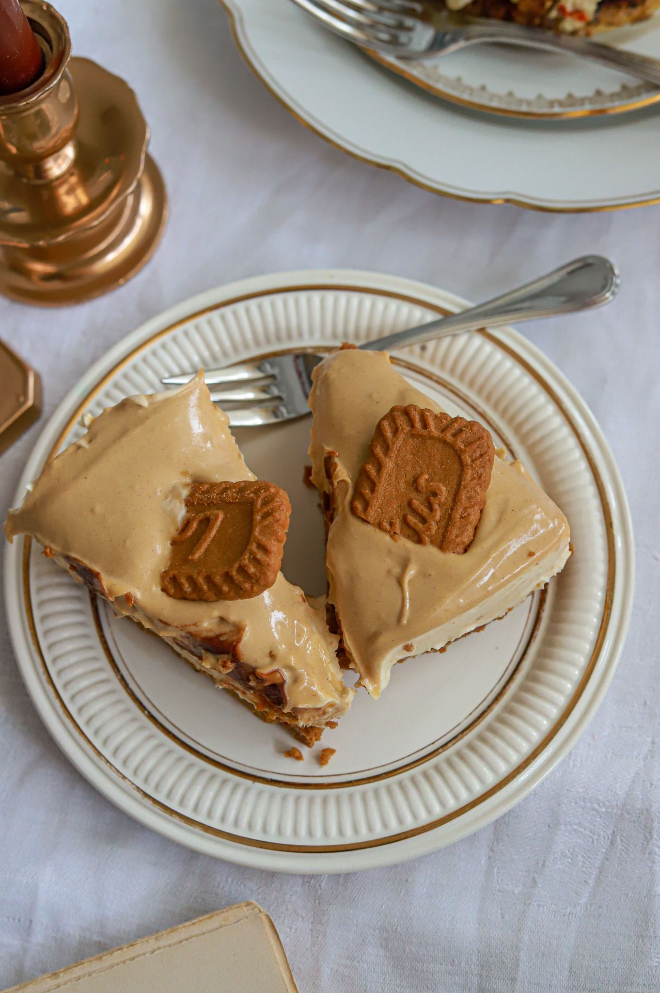 Petite assiette ancienne - Gamme Vintage Or&Blanc